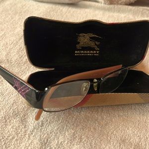 Burberry prescription glasses black pink rhinestones